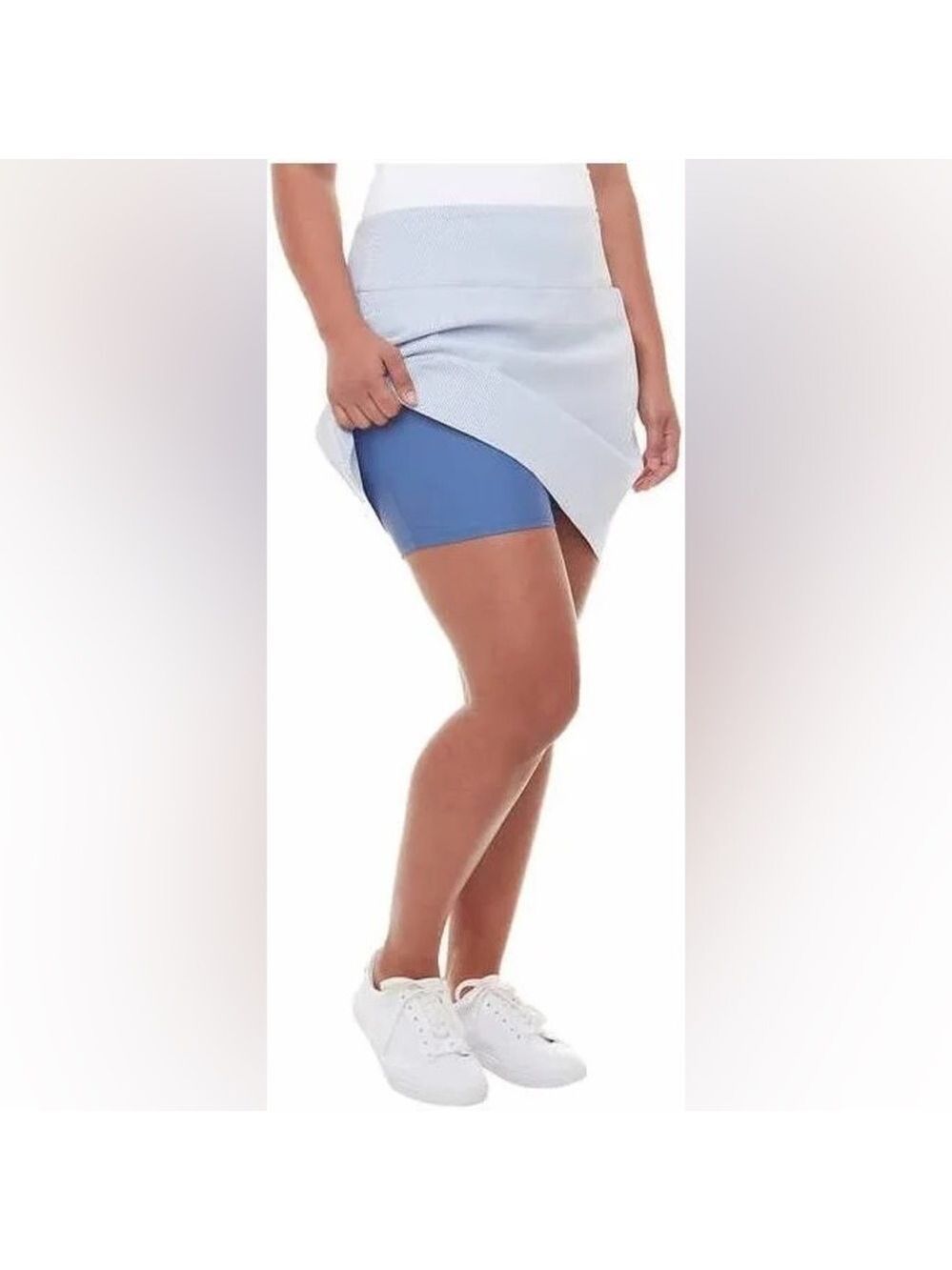 S.C. & Co. Skort Blue and White Striped Sz M